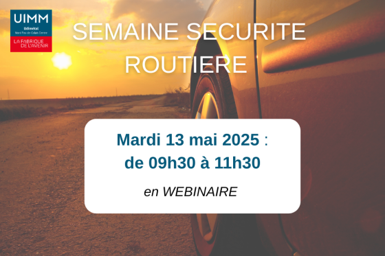 Invitation au webinaire sur la sécurité routière au travail - 13 mai 2025